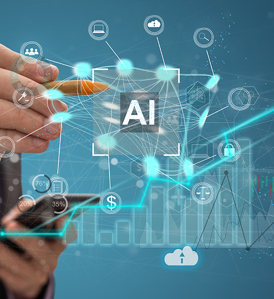 AI technology with digital network
